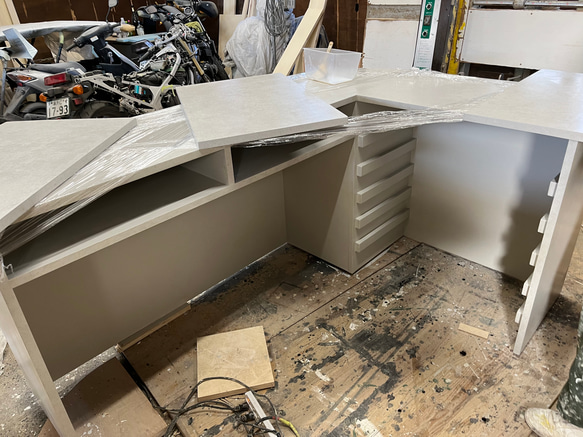 石っぽいカウンター　レジカウンター　Rカウンター 