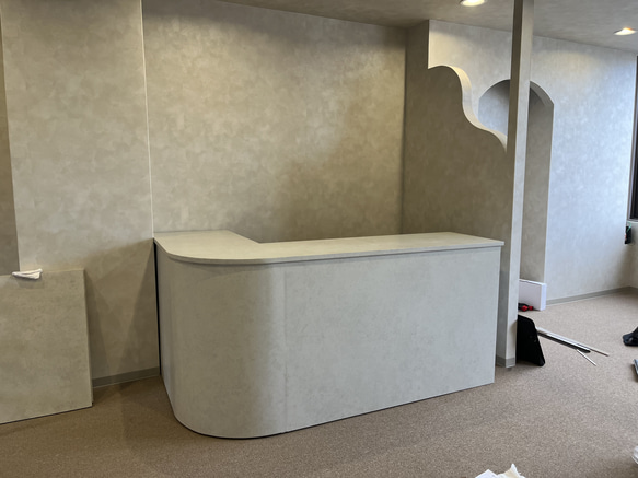 石っぽいカウンター　レジカウンター　Rカウンター 