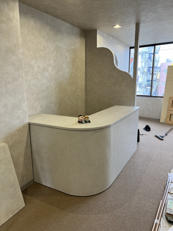 石っぽいカウンター　レジカウンター　Rカウンター 