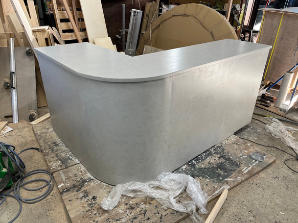 石っぽいカウンター　レジカウンター　Rカウンター 