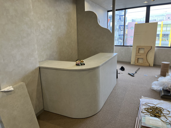 石っぽいカウンター　レジカウンター　Rカウンター 