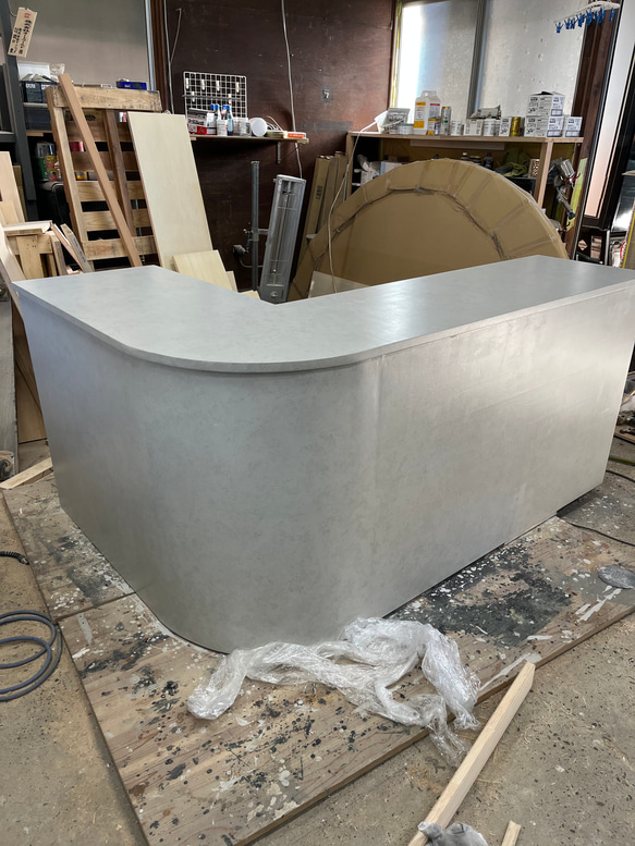 石っぽいカウンター　レジカウンター　Rカウンター 