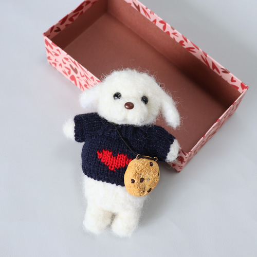 羊毛フェルト　トイプードル　バレンタイン 羊毛フェルト トイプードル バレンタイン 【公式通販】