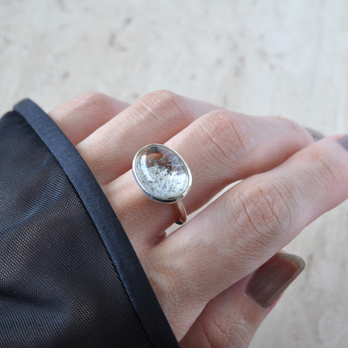 限定アドリンヒュー　ガーデンクォーツ　ダイヤ　シルバーリング　天然石 水晶 ガーデンクォーツ リング / Garden Quartz Ring 1 | NATSU WORKS