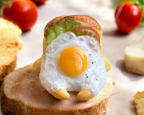 エグパンサラダ》 Egg pan♡chu フィギュア 置き物 フェイクフード