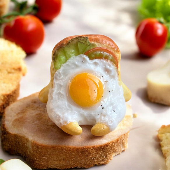 エグパンサラダ》 Egg pan♡chu フィギュア 置き物 フェイクフード