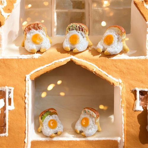 エグパンサラダ》 Egg pan♡chu フィギュア 置き物 フェイクフード