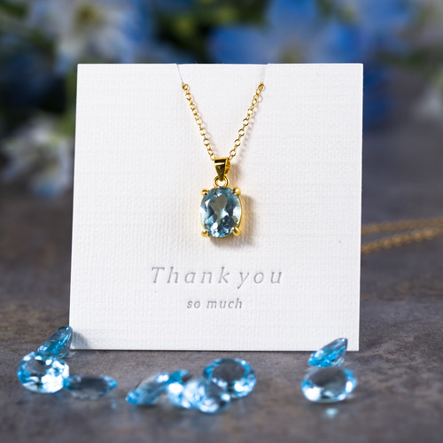 母の日早割》最上級天然石ブルートパーズ 5A ファセットカット