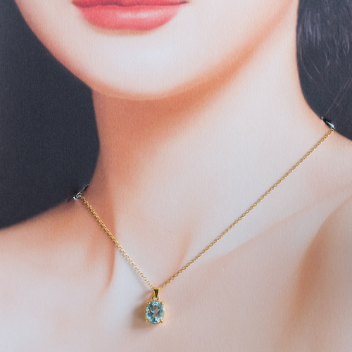 母の日早割》最上級天然石ブルートパーズ 5A ファセットカット