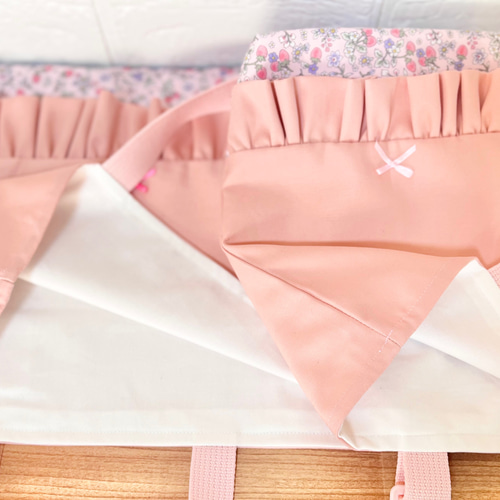 入園入学グッズ 5点セット パールピンク✖️ピンク苺 レッスンバッグ