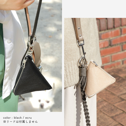 本革 レザー PVC テトラ型 マナーポーチ トリーツポーチ 散歩 ペット