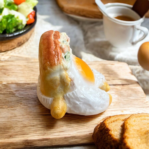 エグパンポテサラ》 Egg pan♡chu フィギュア 置き物 フェイクフード