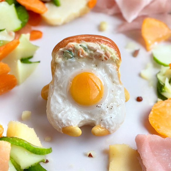 エグパンポテサラ》 Egg pan♡chu フィギュア 置き物 フェイクフード