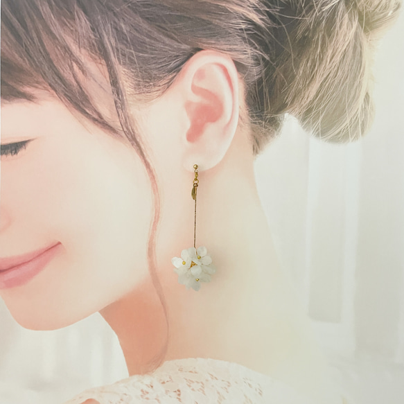 アナベル　ひたむきな愛　ブライダル　ピアス　イヤリング　earrings 2枚目の画像