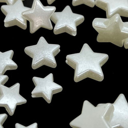 【10顆】珍珠珠★星星/13mm★米白色星星 樹脂珍珠 塑膠珍珠 第5張的照片
