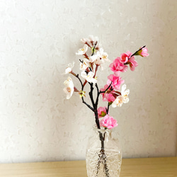 お花見／ミニガラスの花瓶セット／ラッピングは無料／贈り物 3枚目の画像