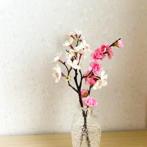 お花見／ミニ花瓶セット／ラッピングは無料／贈り物 アート