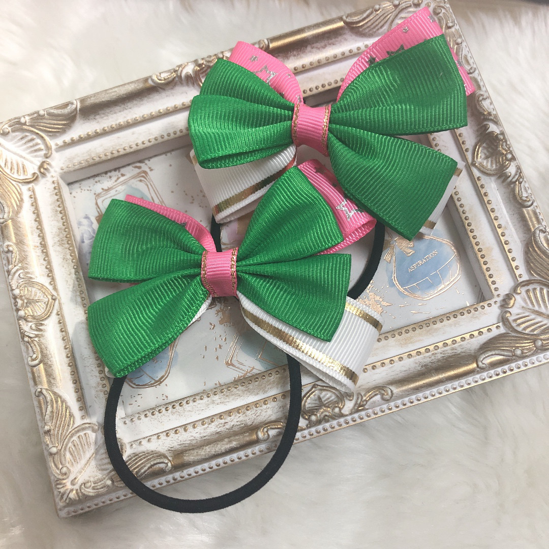 【103】 ハンドメイド　リボン　ヘアゴム new☆プリンセスリボン ハンドメイド キッズリボン ヘアゴムの