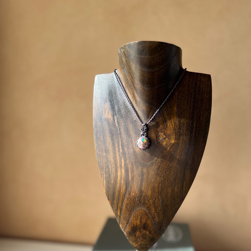 カンテラオパールのマクラメネックレス ネックレス・ペンダント No☆11