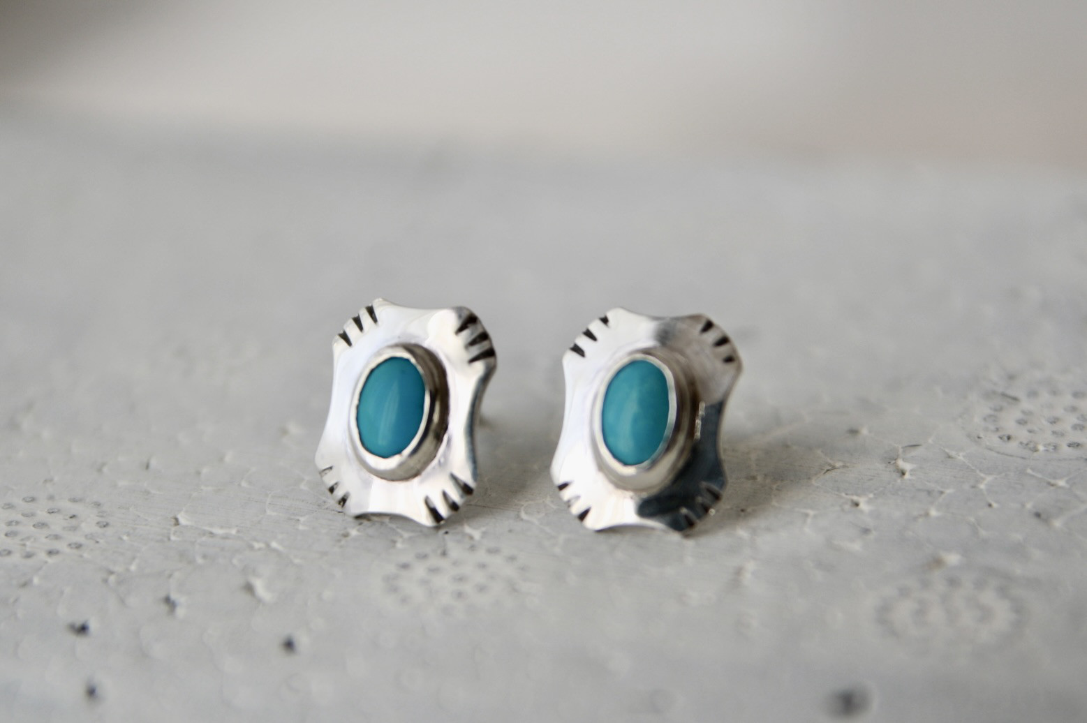 トルコ石 silverピアス