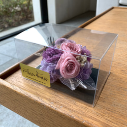 バラと5種類の小花のコサージュ *ピンクパープル 7枚目の画像