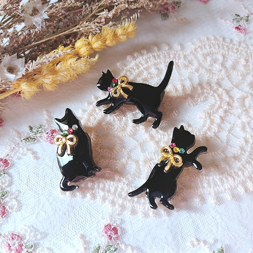 ルイス・ウェイン 三匹の大黒猫 一閑張り バッグ かごバッグ