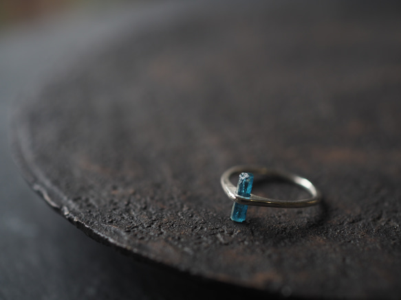 aquamarine silver ring (mizubashira) 10枚目の画像