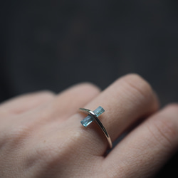 aquamarine silver ring (mizubashira) 1枚目の画像