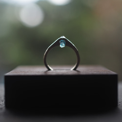 aquamarine silver ring (mizubashira) 6枚目の画像