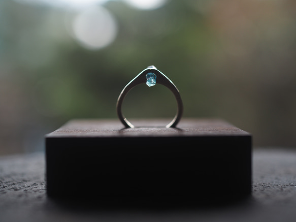 aquamarine silver ring (mizubashira) 6枚目の画像