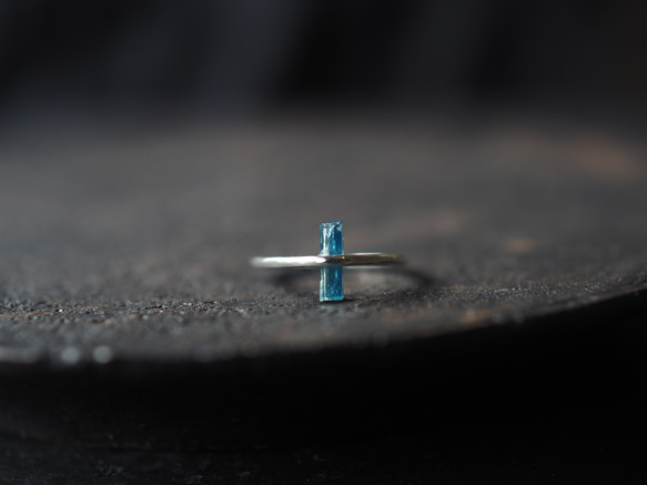aquamarine silver ring (mizubashira) 9枚目の画像