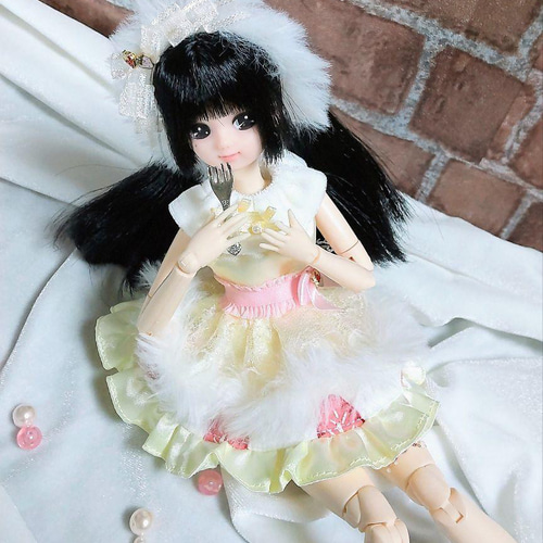 ドール服 リカちゃん 27cmドール 苺ショートケーキドレス 4点 ドール服 リカちゃん 27cmドール 苺ショートケーキドレス 4点