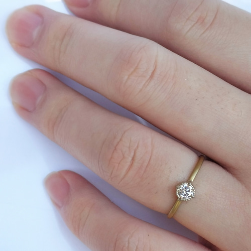 ラウンドブリリアントカットダイヤモンド10金リング 指輪・リング  