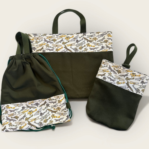 ハンドメイド　入園入学　三点セット リバティ　フルーツサラダ リパーシブル☆入園入学3点セット リバティ*トムズジェット レッスン