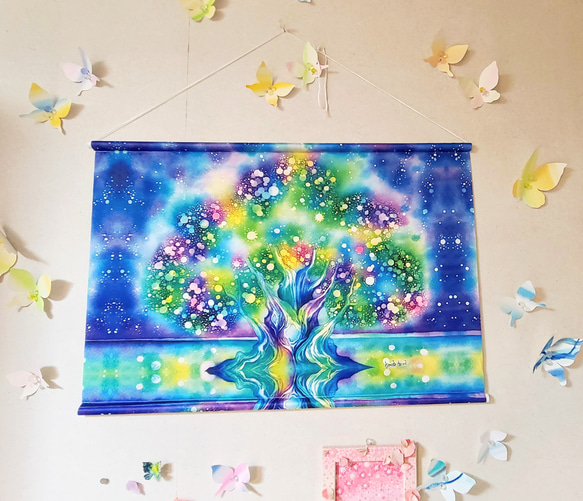 B2タペストリー　”星の生まれる木” 2枚目の画像