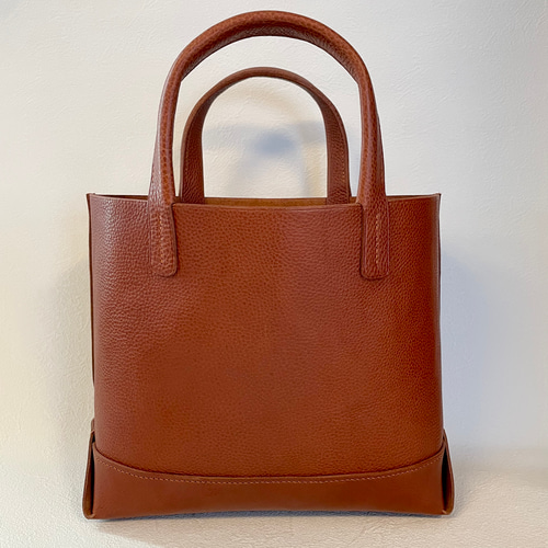 本革×イタリアンレザー】シンプルミニトートバッグ｜通勤・通学