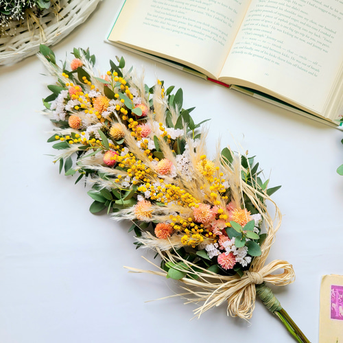 フラワーモビール(ミモザ) / ドライフラワー　ガーランド　モビール　ミモザ efe70f51fc5e529842d2dd5da08e97