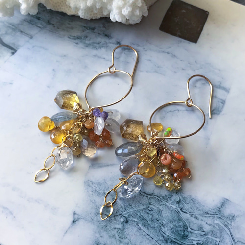 14kgfラブラドライトバタフライピアス/イヤリング 14kgfラブラドライトバタフライピアス/イヤリング 14kgfラブラドライト