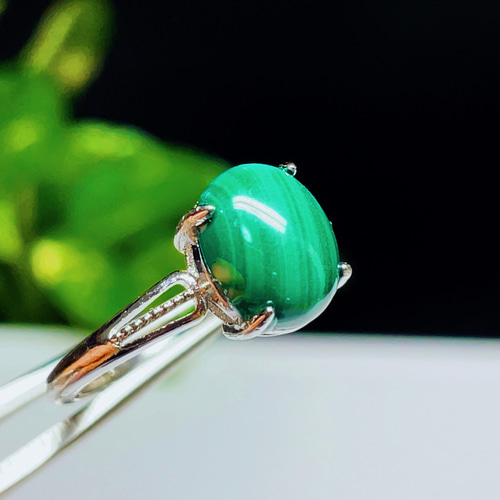 クローバー マカライト リング リング - 人工ダイヤモンド専門店 Angel