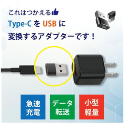 Type-C USB 変換アダプター 2個 タイプC 変換コネクター 充電 3枚目の画像