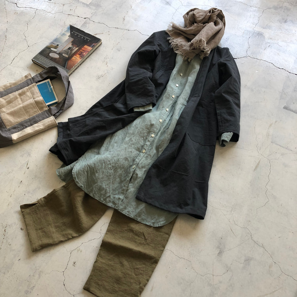 【春お出かけセット】Mサイズ　コート、ロングシャツ＆パンツのセット504 11枚目の画像