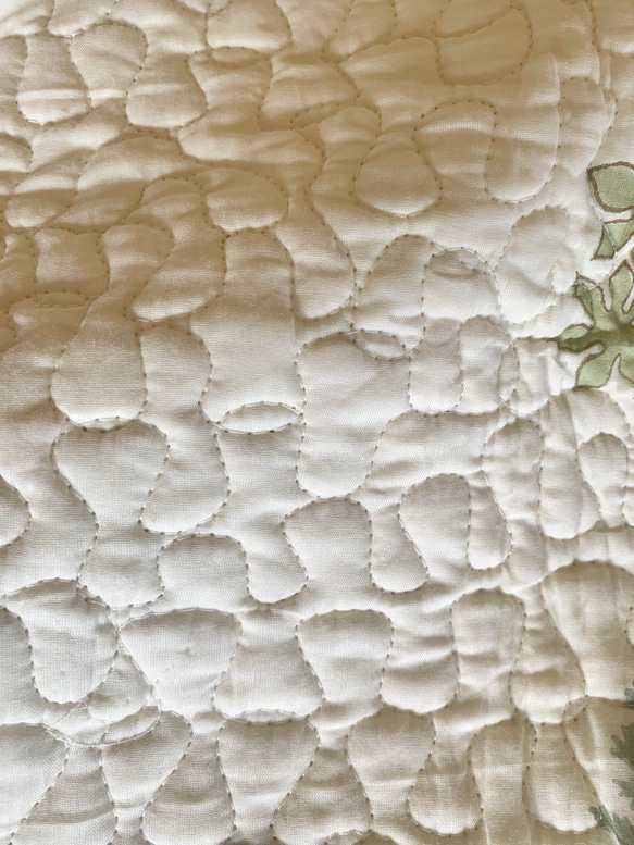 良質インド綿 ブロックプリント マシンキルト ベッドカバー＆ピローケース 7枚目の画像