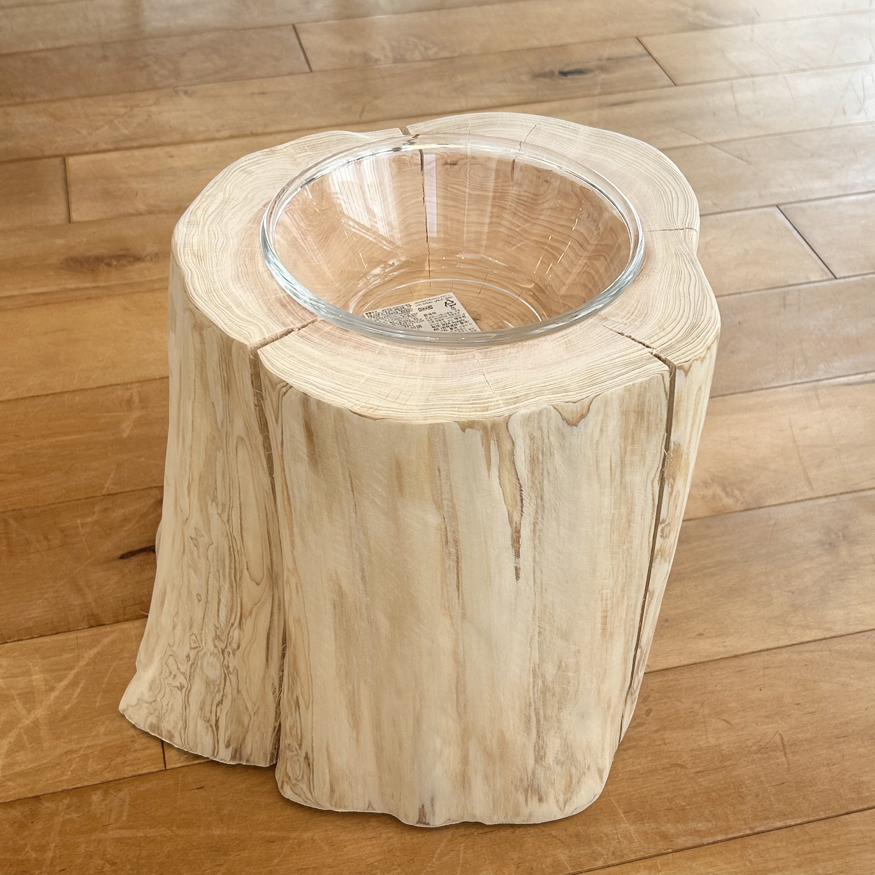 Pet Table Hinoki】 〜L〜 Glass bowl 563 おもちゃ・ペット小物