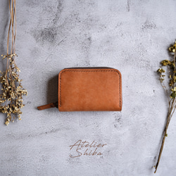 三つ折り財布・縦開き 本革 ｲﾀﾘｱﾝﾚｻﾞｰ 【オコシ金具】 Navy ネイビー