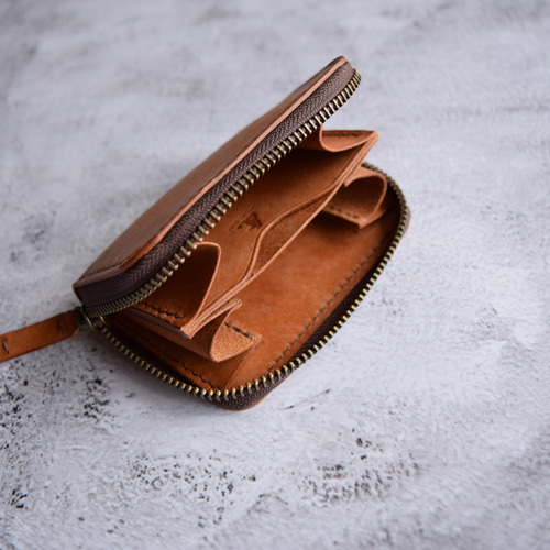 KAYOHIRAKAMI レザー ミニ財布 ブラウン KAOYORINAKAMI ブラウン レザー 財布 ☺︎<❤︎ leather wallet