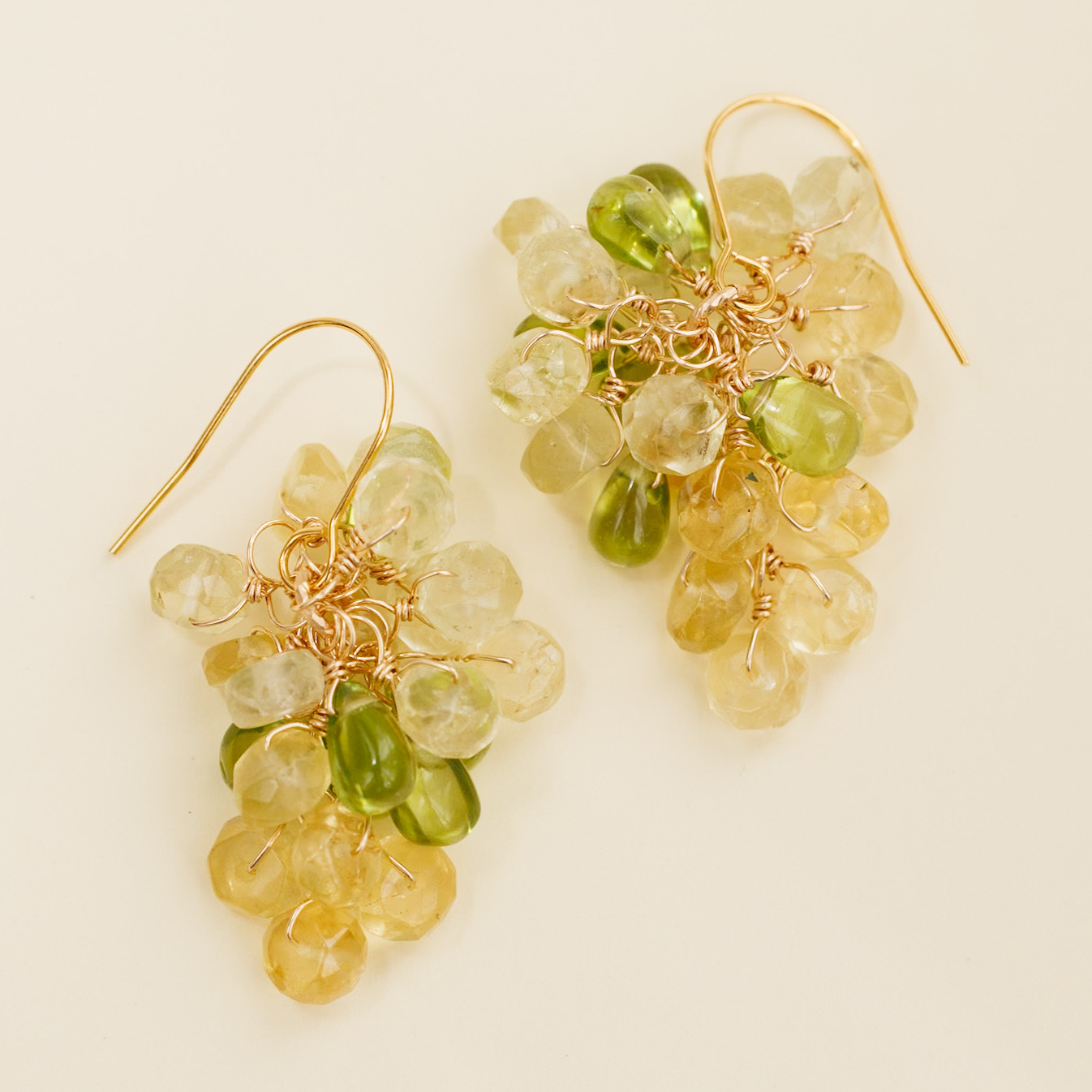 ヘリオドール ペリドット ピアス イヤリング