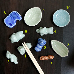 タイ セラドン焼 箸置き 象 ぞう 豚 ブタ ピーナッツ 陶磁器 celadon-014 9枚目の画像