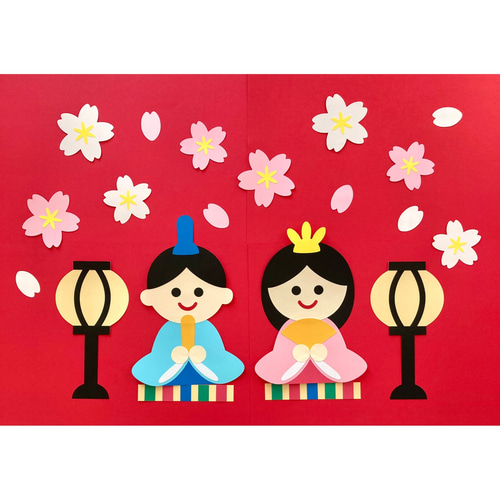 ひな祭り 壁面飾り 切り絵 ふわぽん 通販 17222786｜Creema(クリーマ)