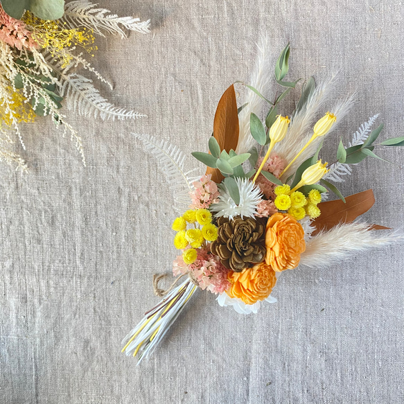 チョコレート&オレンジbouquet ❁.*・゜ プリザーブドフラワー　 花束  ブーケ　 7枚目の画像