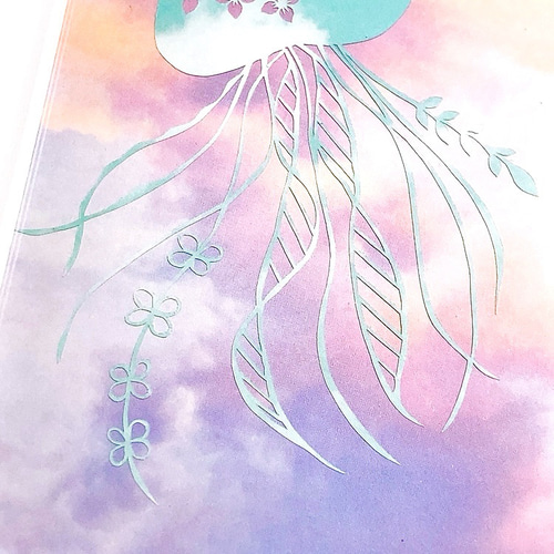 切り絵】花海月(はなくらげ)青空 切り絵 ふわコロ《紗紀》 通販